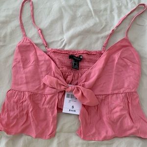 Pink forever21 crop top